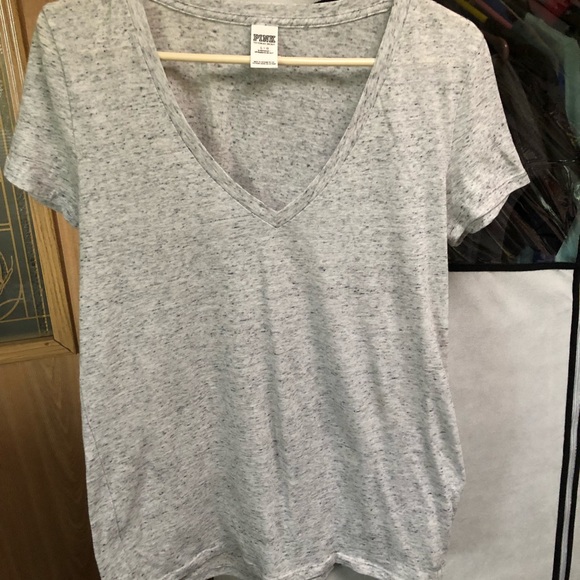 PINK Victoria's Secret Tops - Pink vneck T-shirt